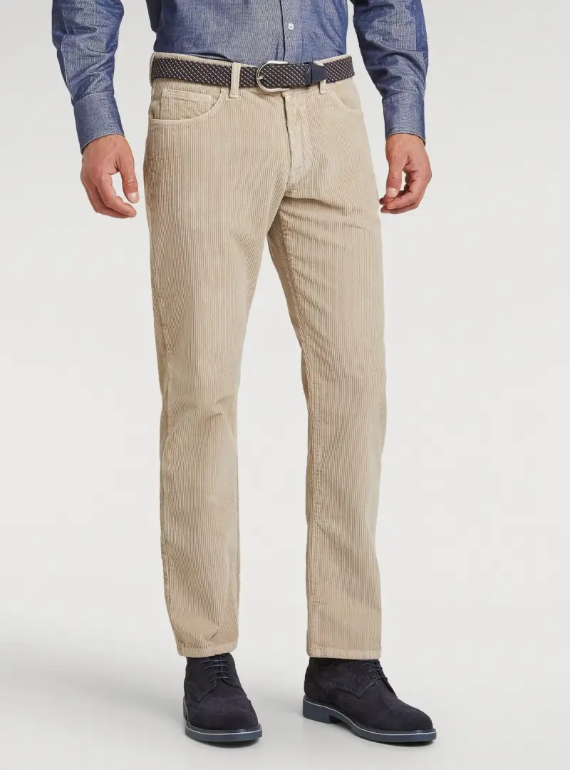 Pantalone 5 tasche in velluto a coste