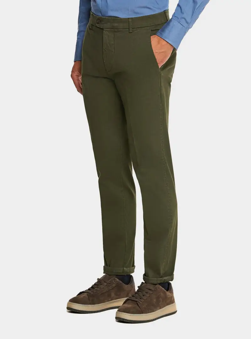 Pantalone chinos tasca America in cotone stretch