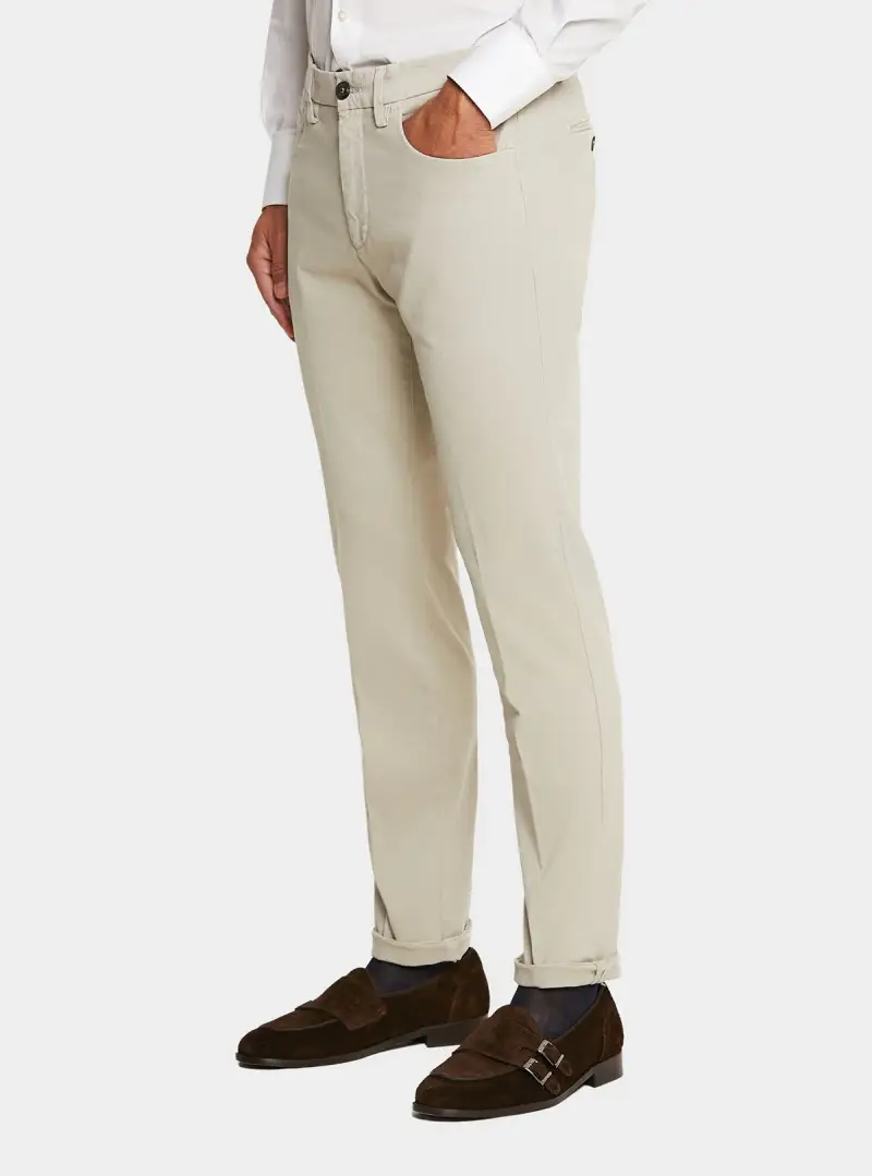 Pantalone combo in puro cotone stretch