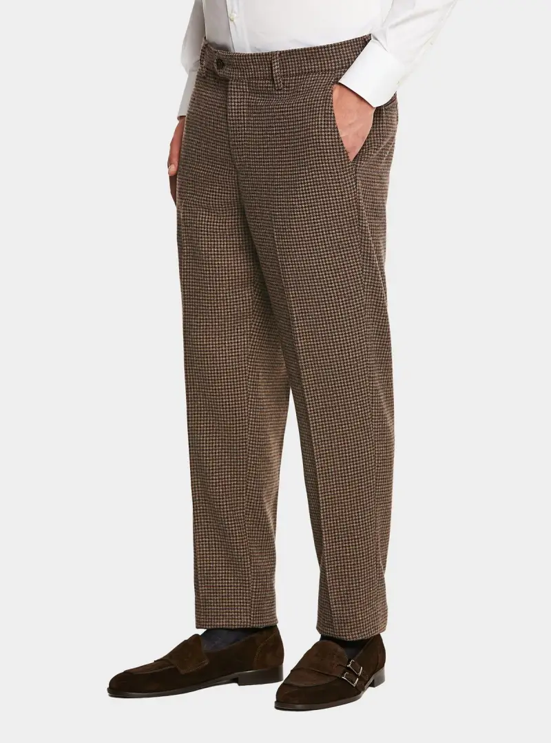 Pantalone misto lana pied de poule