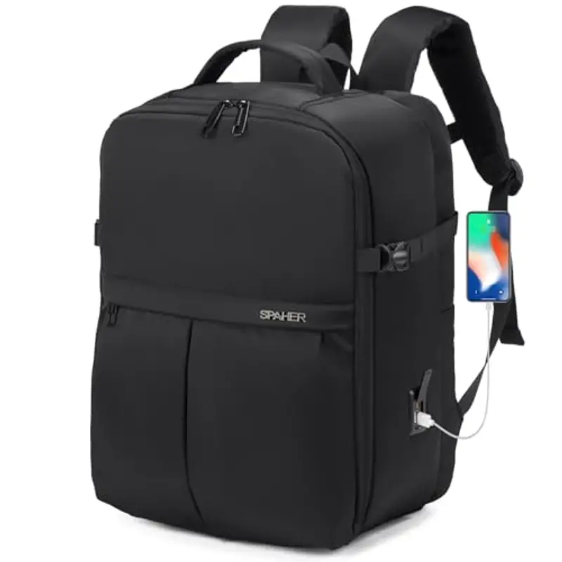SPAHER Zaino da viaggio Nero 1963311