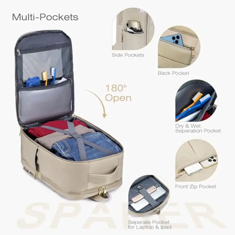 SPAHER Zaino da viaggio Grigio 1963312 miniatura 3