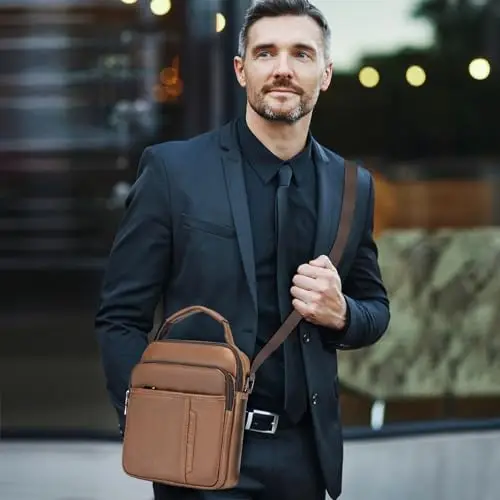 SPAHER Borsa a spalla Uomo Marrone 3665189 miniatura 2