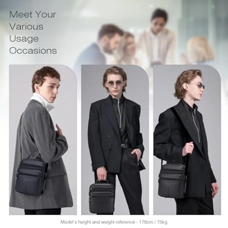 SPAHER Borsello Uomo Nero 816249 miniatura 2