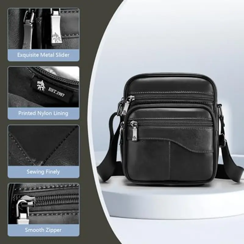 SPAHER Borsello Uomo Nero 1602694 miniatura 3