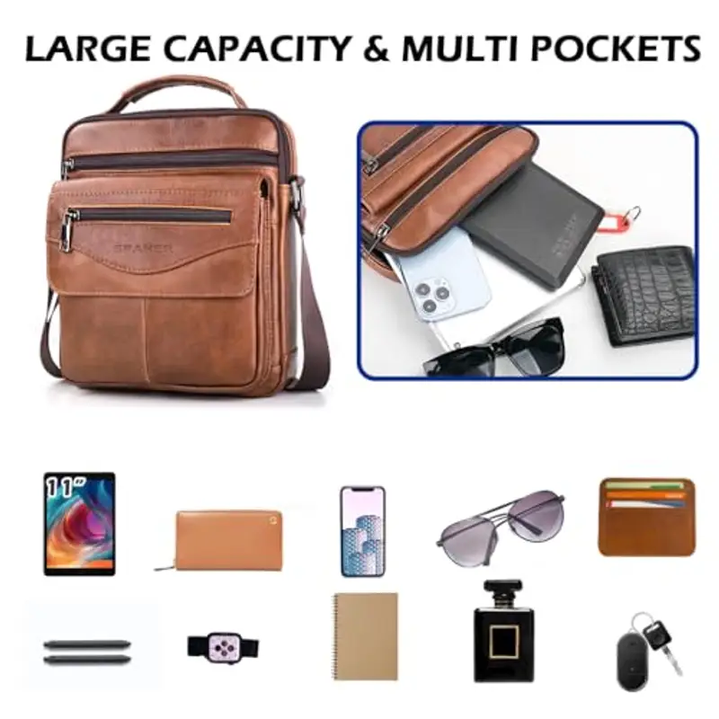 SPAHER Borsello Uomo Nero 938146 miniatura 3