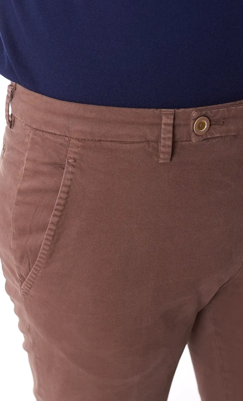 Pantalone sparvieri elasticizzato 2201, colore fango miniatura 2