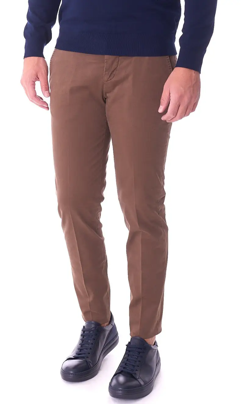 Pantalone sparvieri elasticizzato 2201, colore fango
