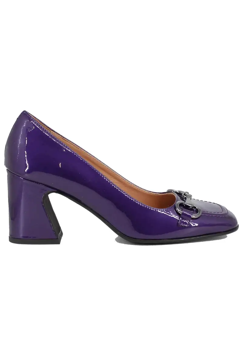 Decollete donna in vernice viola con punta quadra morsetto e tacco alto Donna SPK2202 037