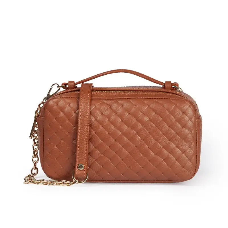 Borse donna Brigida Woven in pelle cuoio