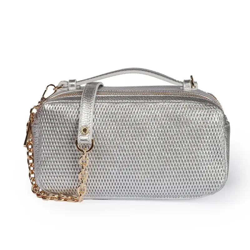 Borse donna Brigida Yuma in pelle argento