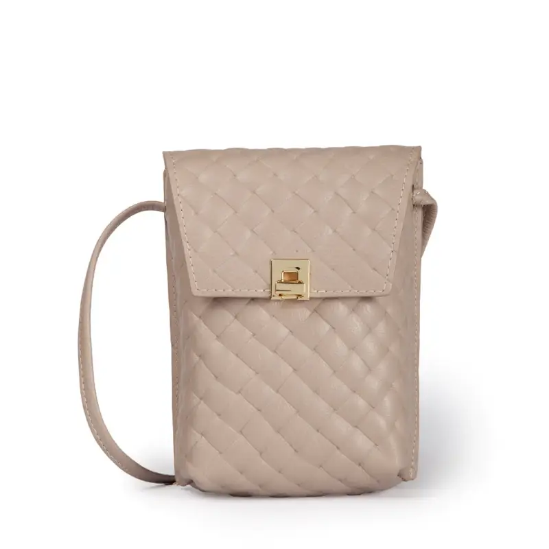Borse donna Elodie Woven in pelle beige