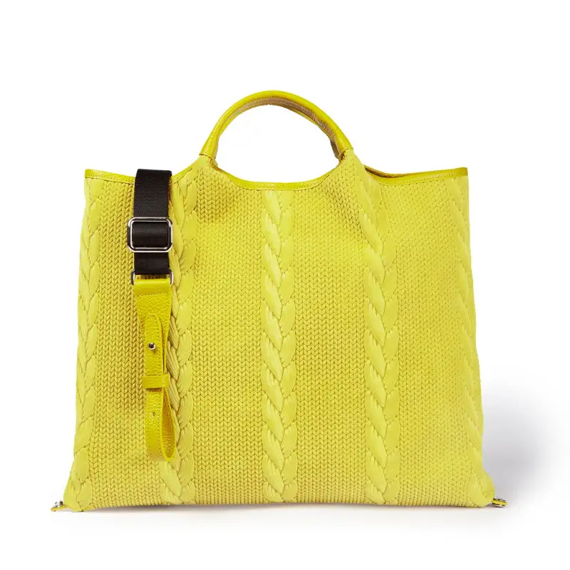 Borse donna Joy Suede in pelle gialla