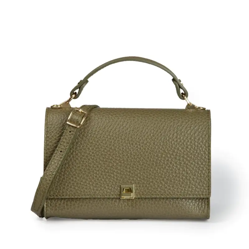 Borse Elodie compact in pelle verde