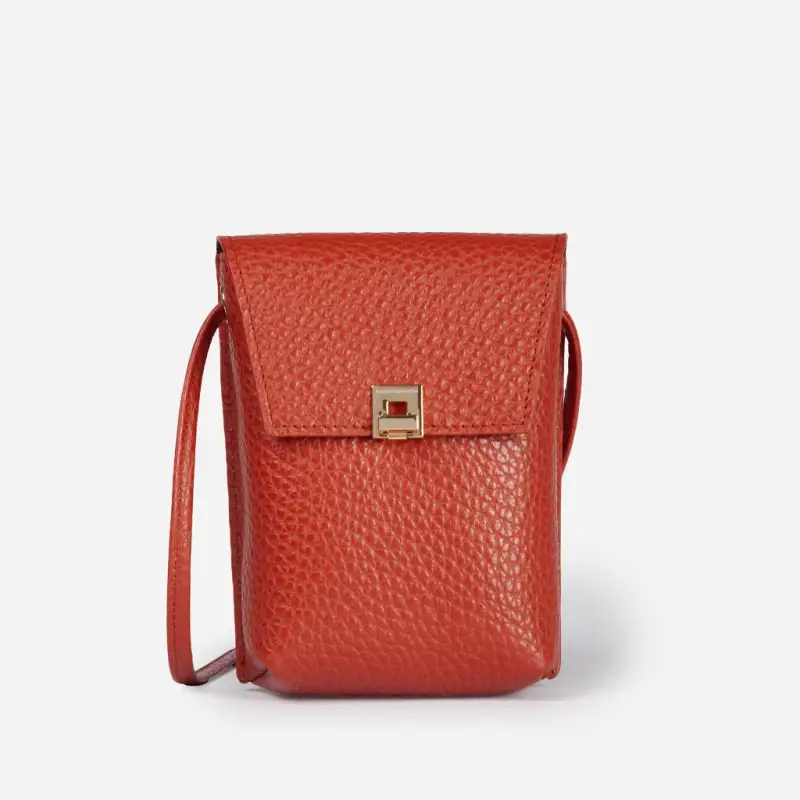 Portacellulari donna Elodie in pelle corallo