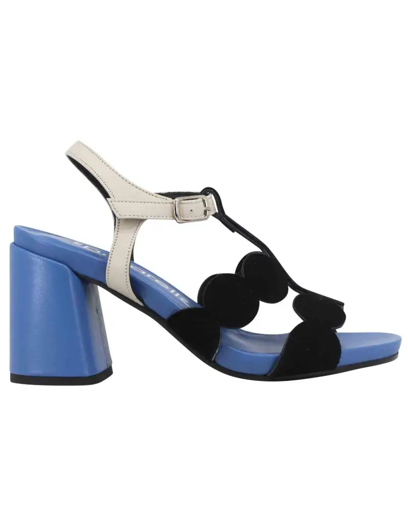 Sandali slingback donna in camoscio nero con tacco alto Donna SP911 700