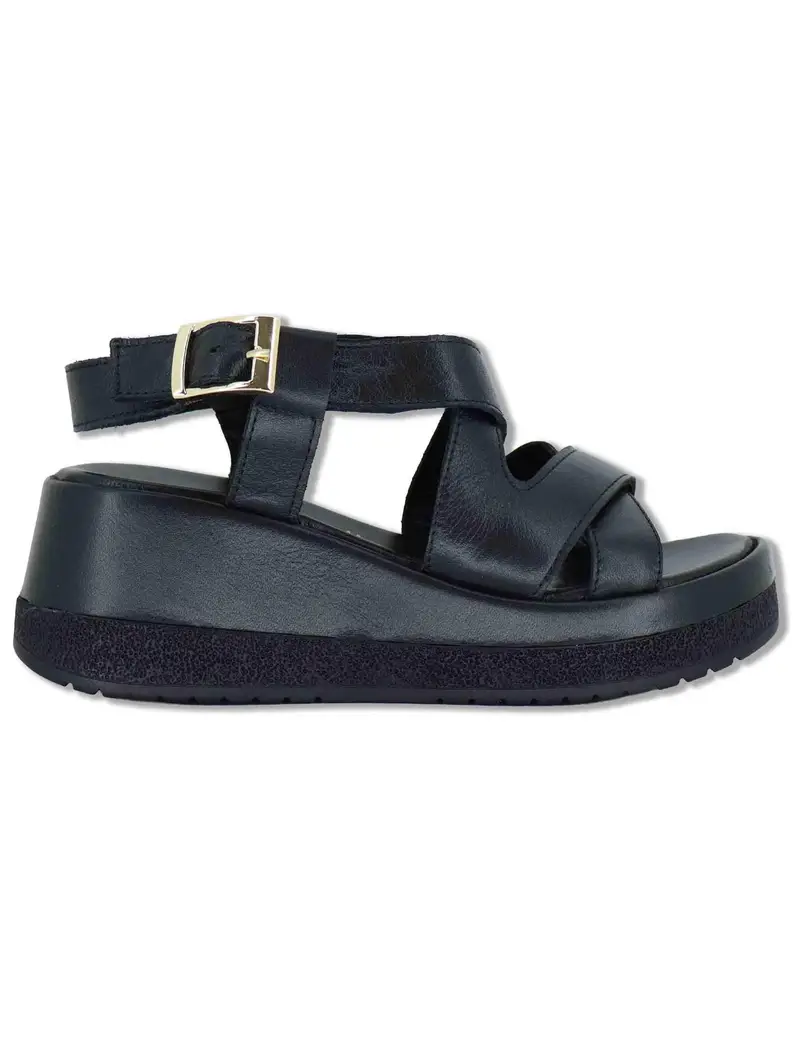 Slingback platform in plle nera Donna SP261354 001