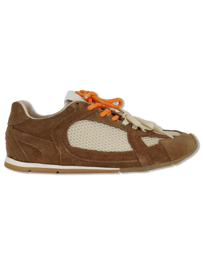 Sneakers in camoscio avorio con suola bassa Donna SP60133 200