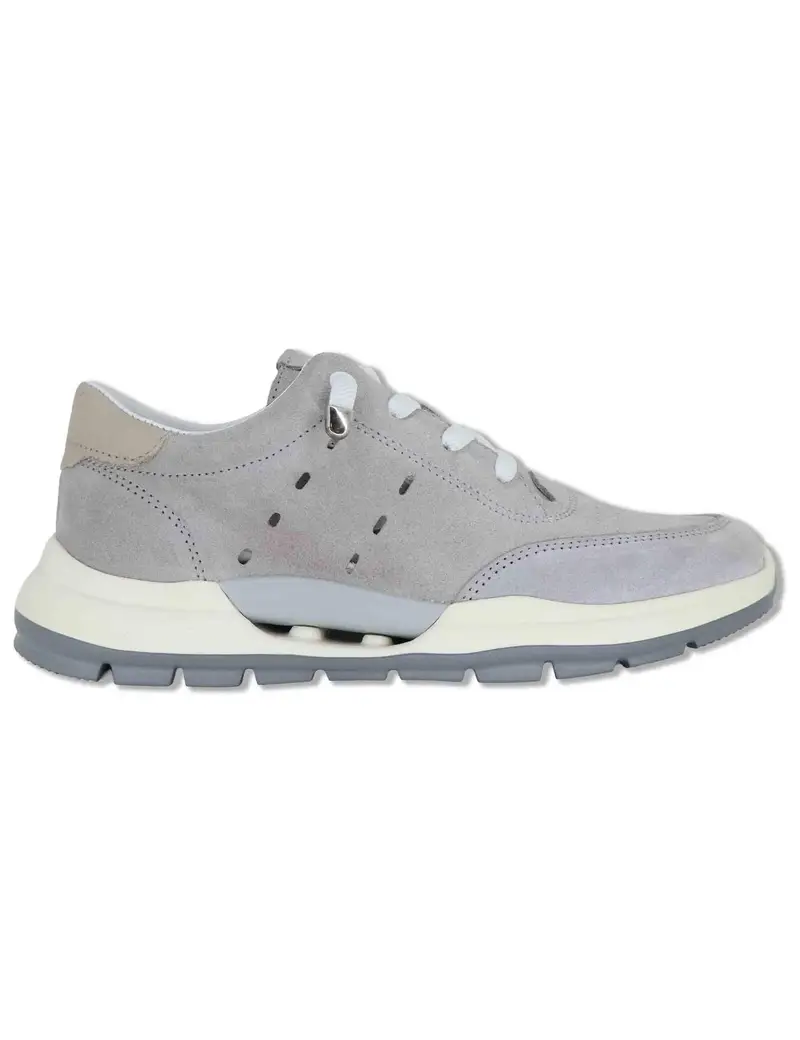 Sneakers in camoscio grigio con lacci elastici Donna SP60041 018