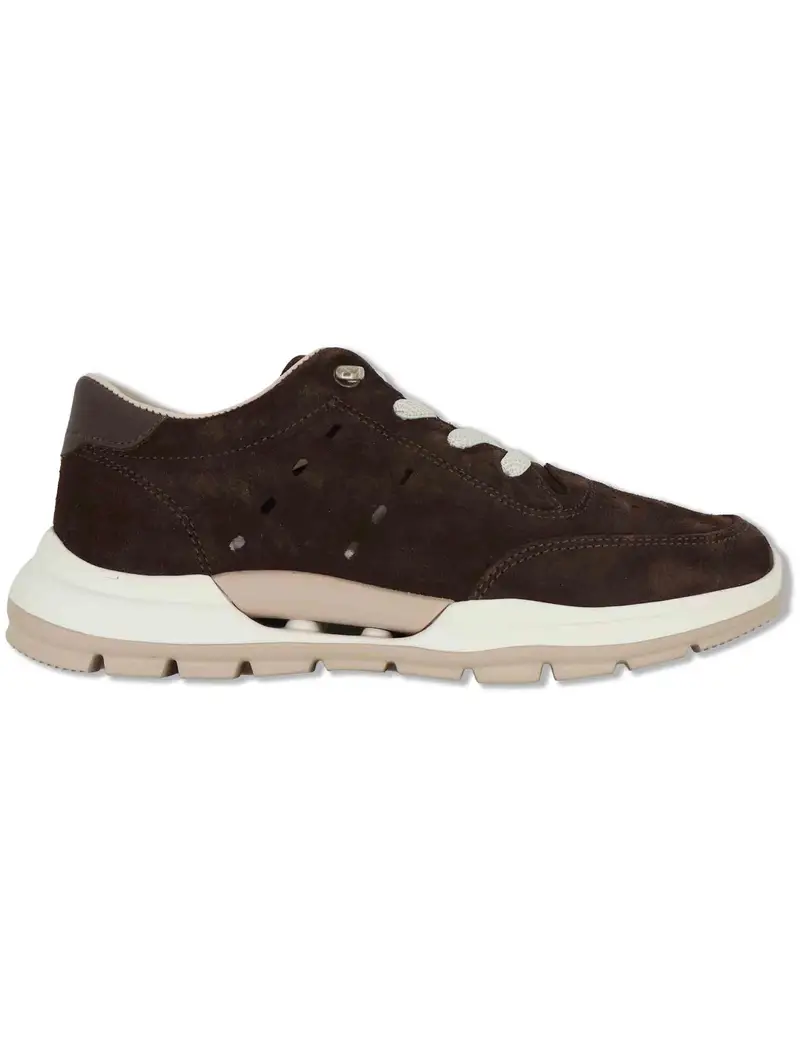 Sneakers in camoscio marrone con lacci elastici Donna SP60041 014