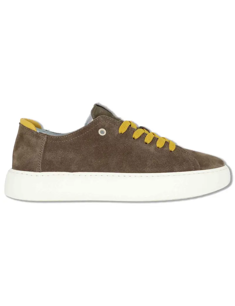 Sneakers in camoscio taupe con suola alta Uomo SPLU8020-U 028