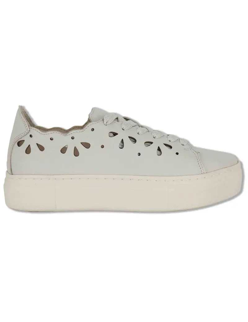 Sneakers in pelle beige forata Donna SP600021 016