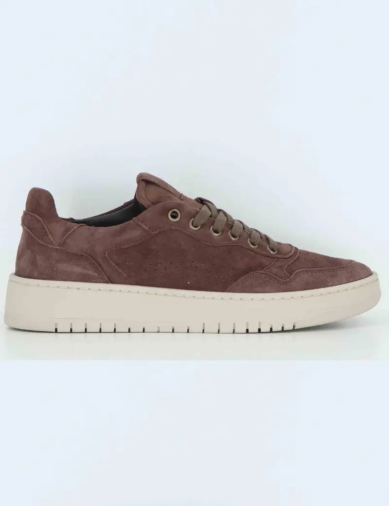 Sneakers in pelle marrone Uomo SPOR5540 014
