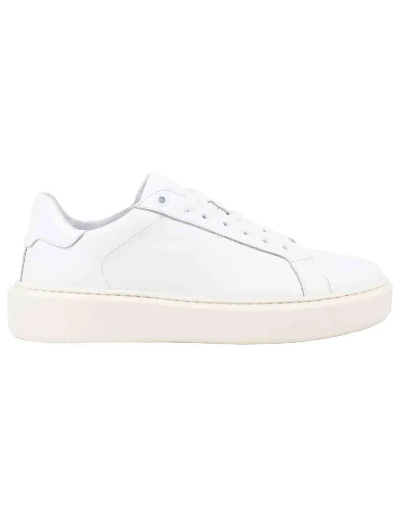 Sneakers uomo in pelle bianca con suola alta ulta light Uomo SP4050 100