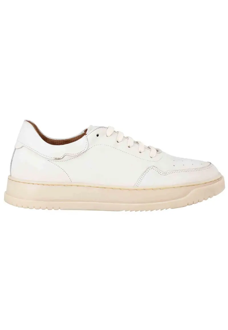 Sneakers uomo in pelle vintage off white con suola in gomma cucita Uomo SP2631 015
