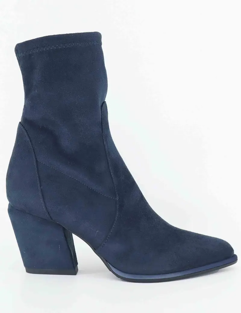 Stivaletti in alcantara blu Donna SP1030 002
