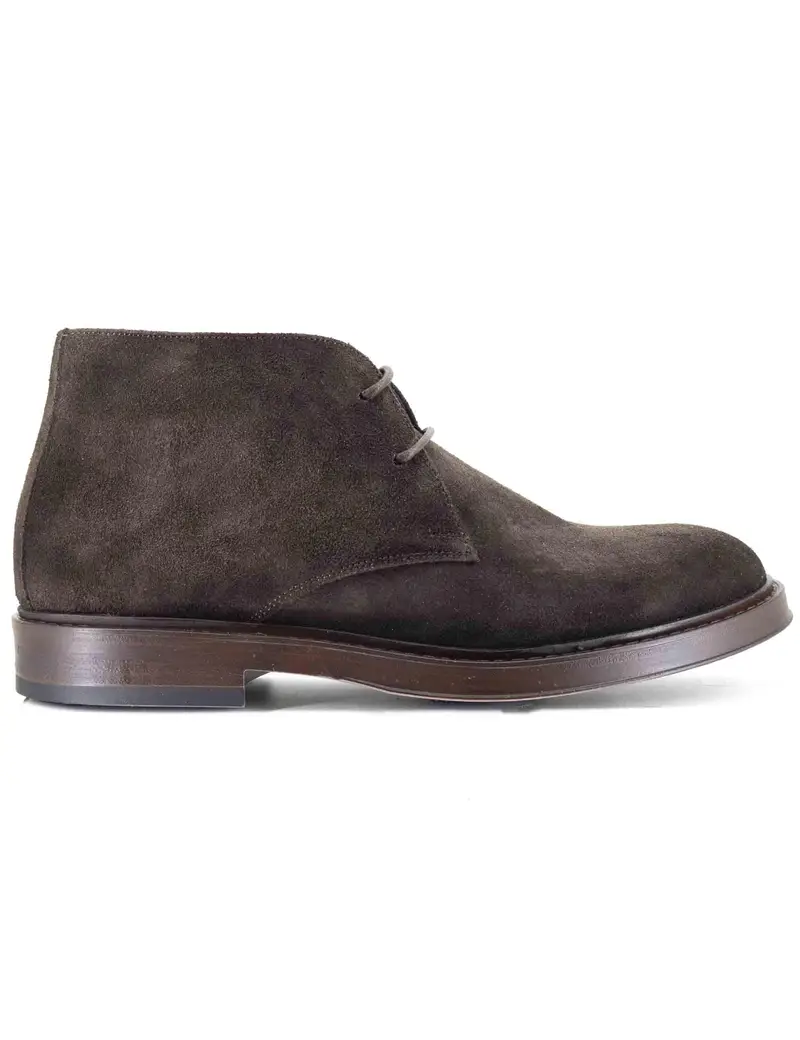 Stivaletti in camoscio marrone con suola cucita Uomo SP2101 014