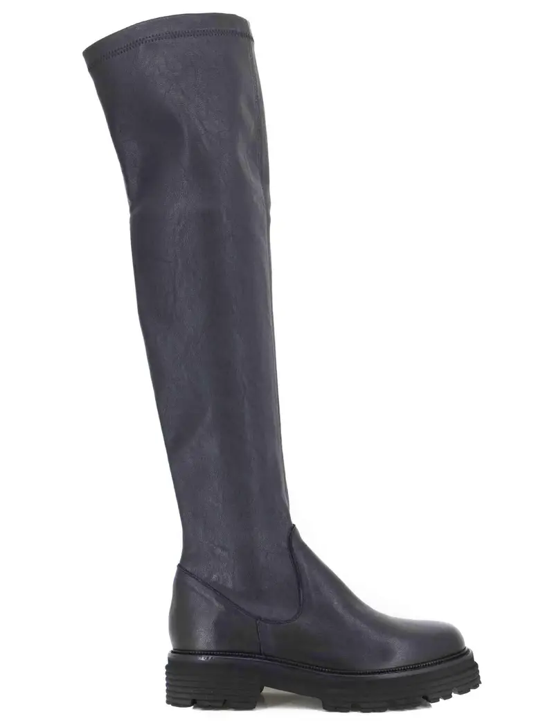 Stivali in pelle elasticizzata sopra al ginocchio Donna SP3280 001
