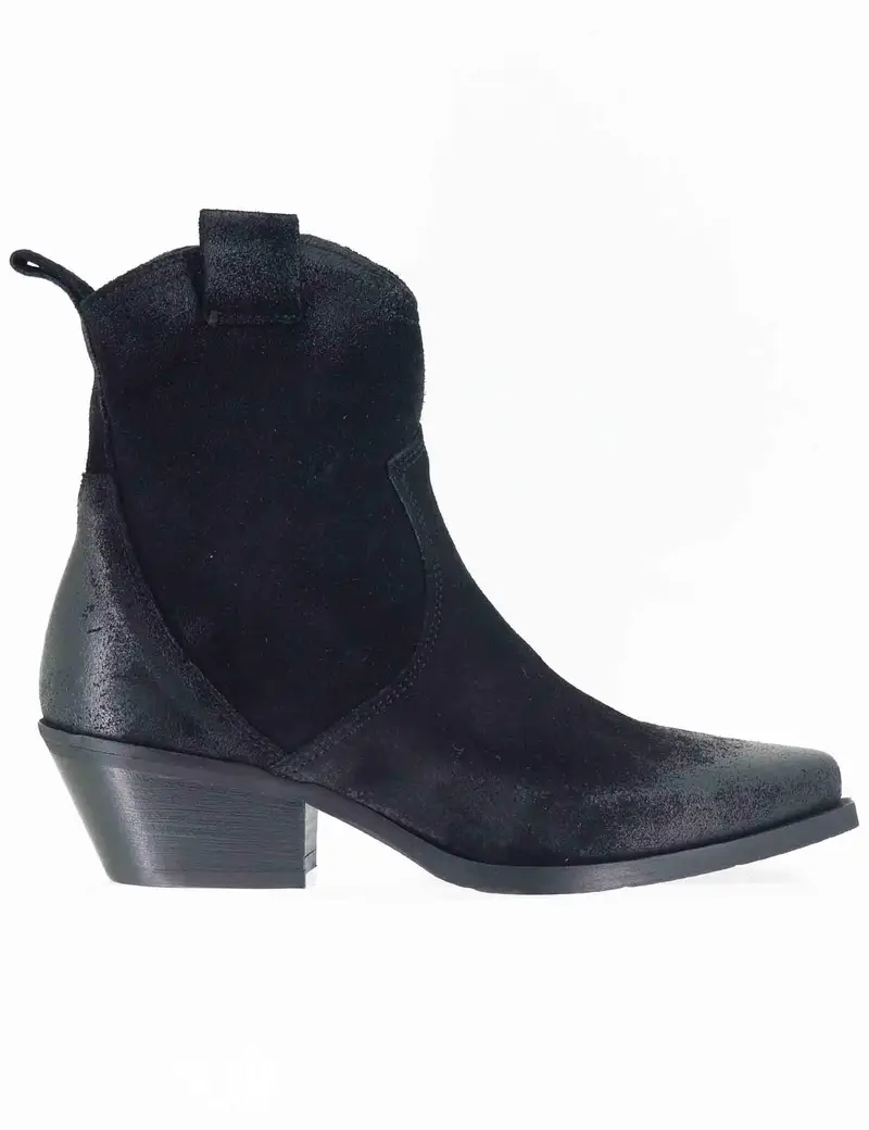 Texani in crosta vintage nera Donna SPDX380 001