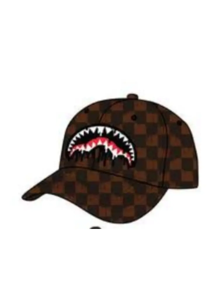 cappello baseball kids/junior damier moro con bocca di squalo