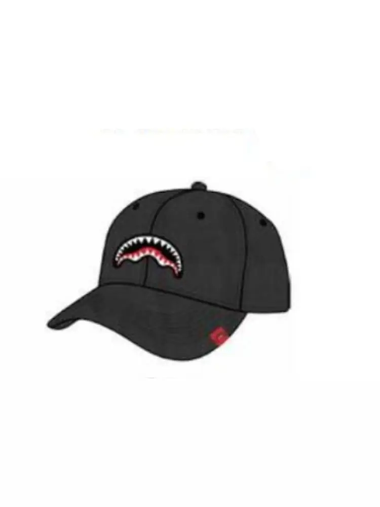 cappello baseball kids/junior nero con bocca di squalo