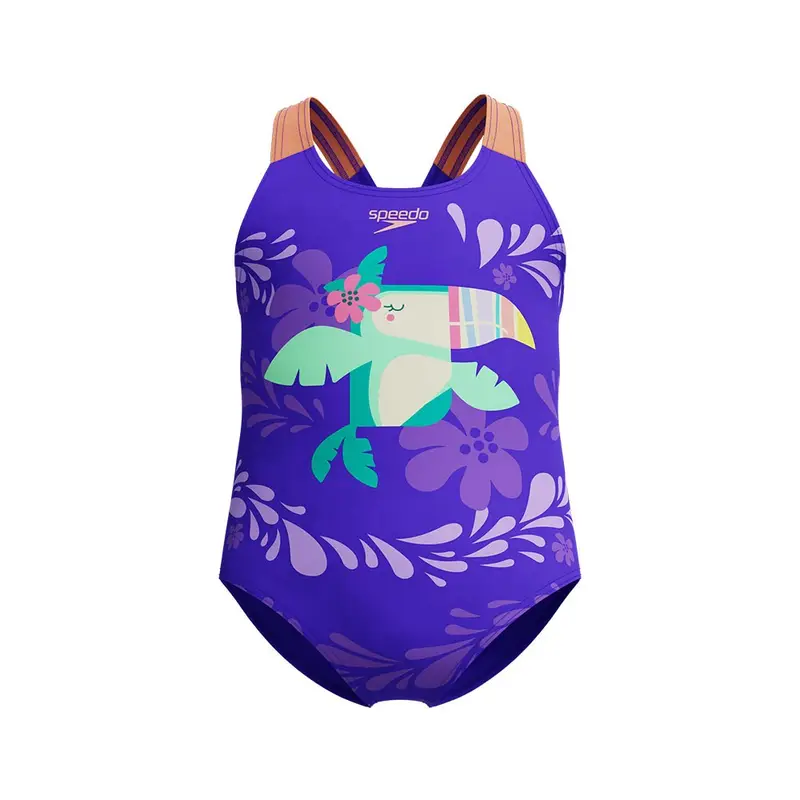 Costume Intero Piscina Digital Print Indigo Tucano Bambina ITA 2 Anni