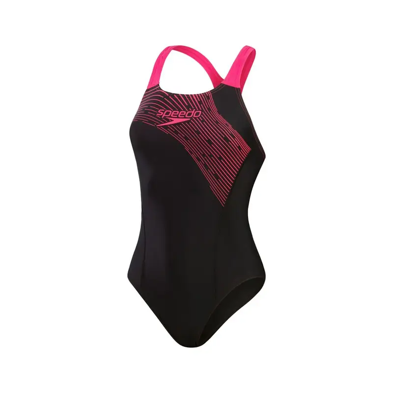 Costume Intero Piscina Medley Nero Fucsia Donna 44