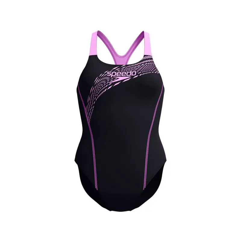 Costume Intero Piscina Medley Nero Viola Donna 40
