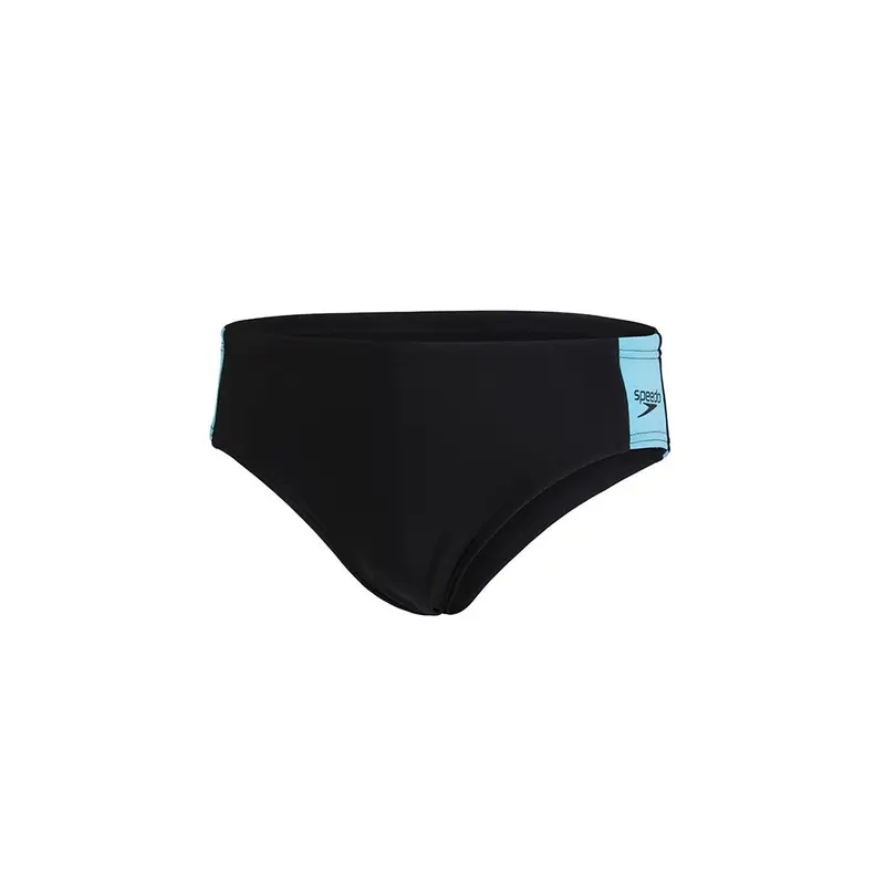 Costume Intero Piscina Slip Boom Logo Nero Adriatic Bambino 9-10 Anni
