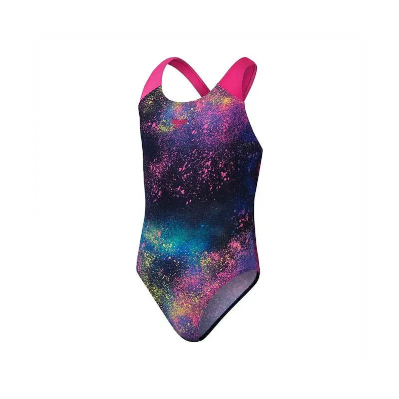 Costume Intero Piscina Splahback Nero Multi Bambina 15-16 A