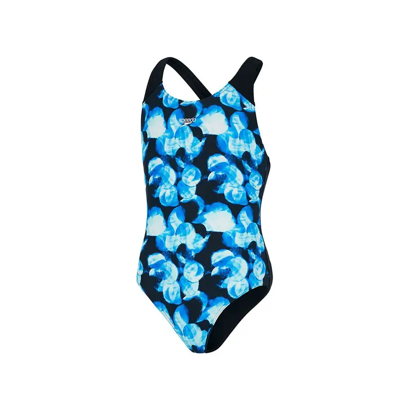 Costume Intero Piscina Splshbk Nero Azzurro Bambina 7-8 Anni