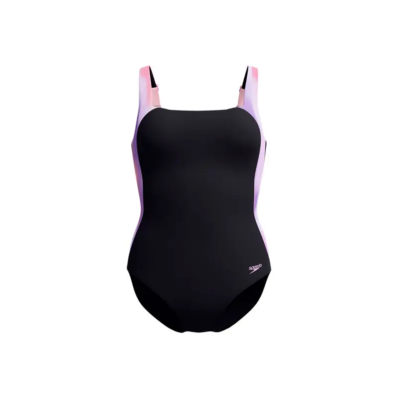 Costume Intero Piscina Supportato Lunalustre Nero Viola Donna 46