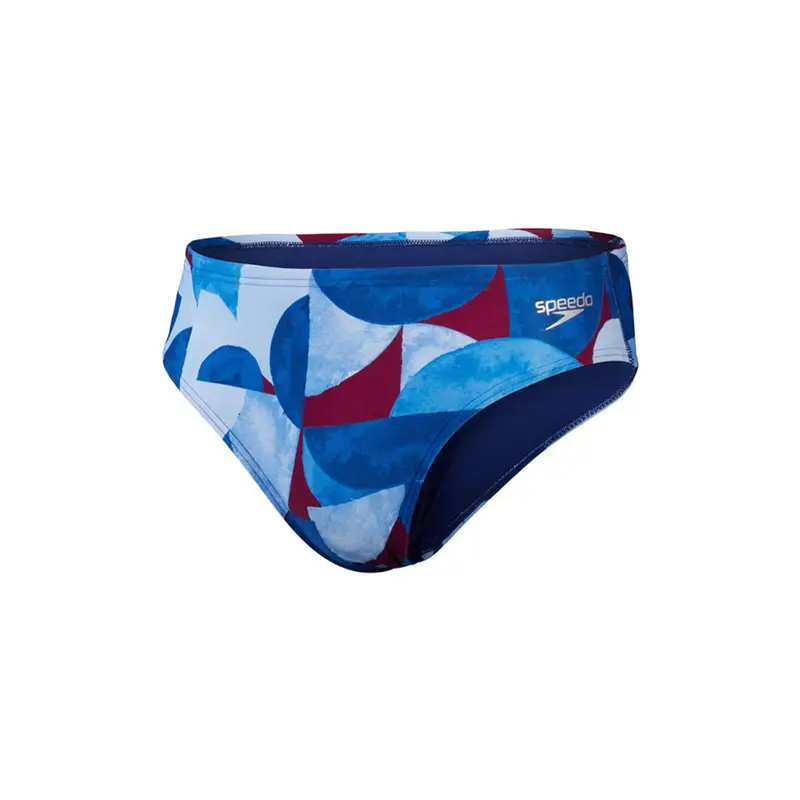 Costume Slip Allover Digital 8Cm Blu Multi Uomo 46