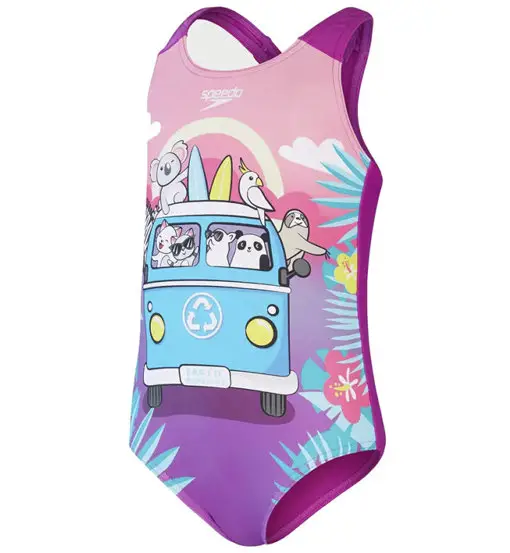 Digital Printed - costume intero - bambina Violet