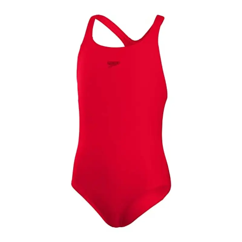 Speedo Eco Endurance+ Medalist Costume intero Bambina, Fed Rosso, 9-10 Anni