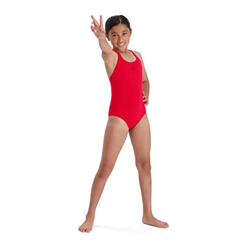 Speedo Eco Endurance+ Medalist Costume intero Bambina, Fed Rosso, 9-10 Anni miniatura 2