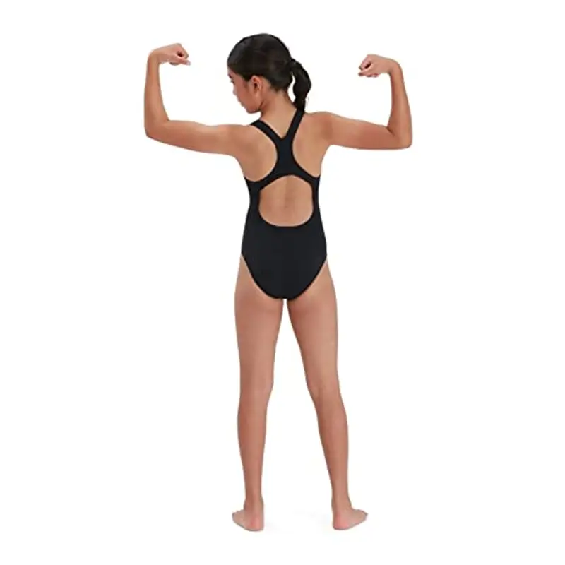 Speedo Eco Endurance+ Medalist Costume intero Bambina, Nero, 9-10 Anni miniatura 3