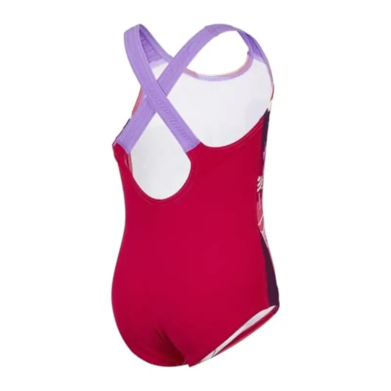 Speedo Infant Girl's Learn to Swim Printed Crossback Swimsuit | Chlorine Resistant | Recycled Fabric | Stretchy Fabric miniatura 2