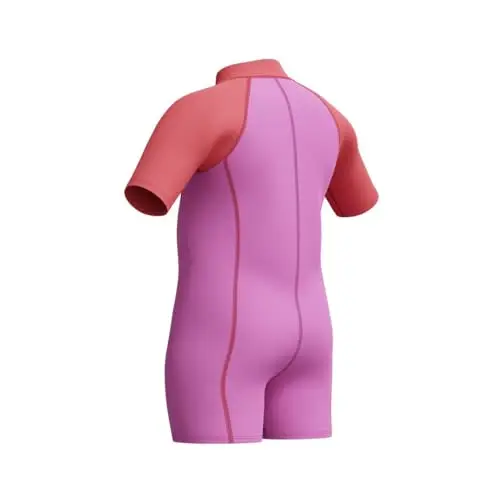 Speedo Learn to Swim Neoprene Wetsuit, Lezioni di Nuoto, Soft Touch, Neoprene Costume da Bagno per Bambina, Neon miniatura 3