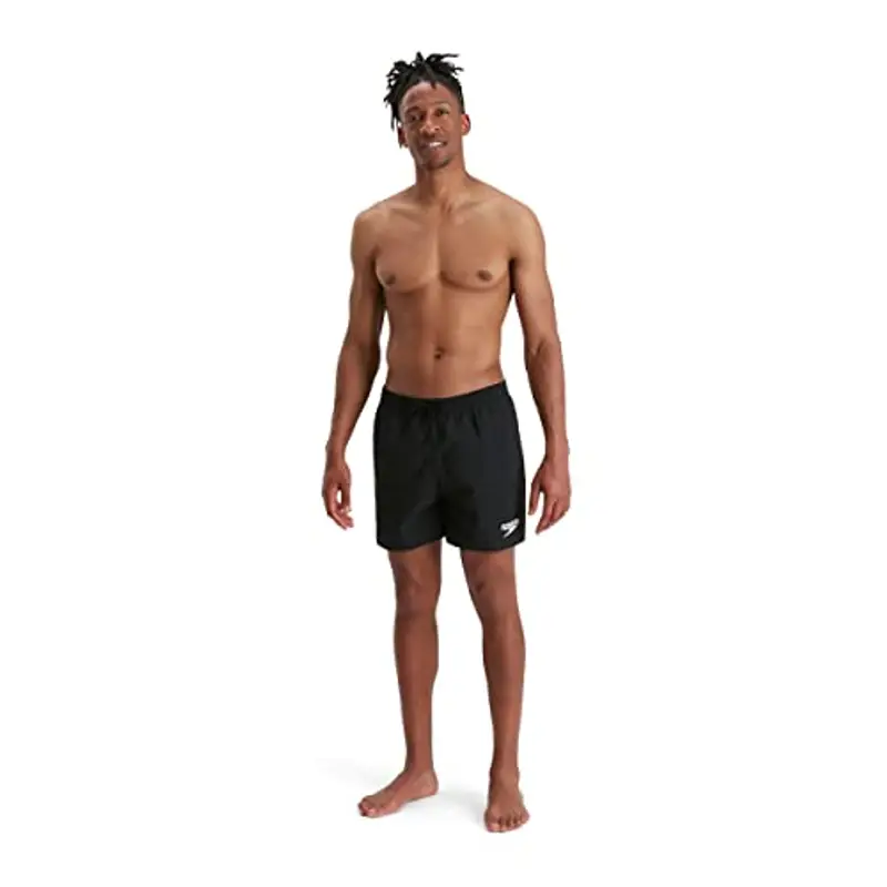 Speedo Men's 16" Watershort Swimming Trunks| Quick Dry | Comfortable Fit | Classic Style | Drawstring Waist, Black/White, L miniatura 2